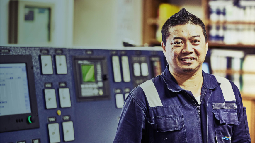 Engineer smiling at the camera