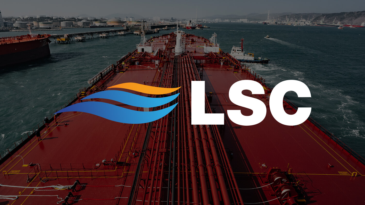LSC Logo on top of image of ship